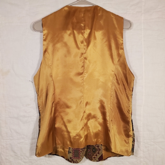 Style Exchange Lovely Golden Brocade Vest - Picture 3 of 6